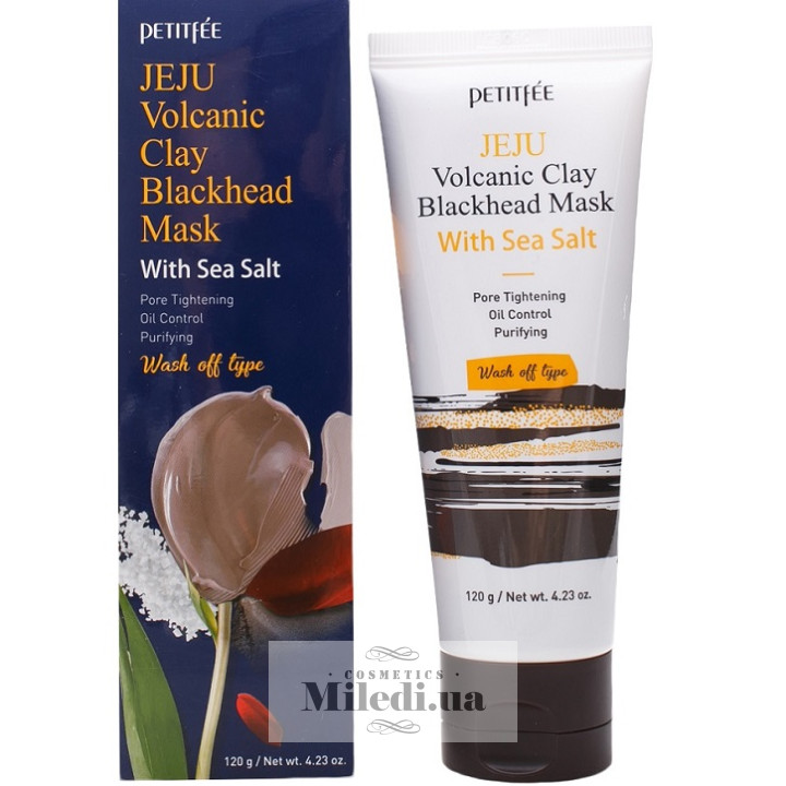 Маска Petitfee с вулканическим пеплом Jeju Volcanic для лица, 120 г