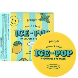 Гідрогелеві патчі для очей з лимоном та базиліком Petitfee Lemon & Basil Ice-Pop Hydrogel Eye Mask 60 шт