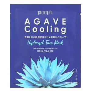 Гидрогелевая охлаждающая маска с экстрактом агавы Petitfee Agave Cooling Hydrogel Face Mask 5 шт