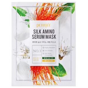 Тканевая маска с протеинами шелка Petitfee Silk Amino Serum Mask 10 шт