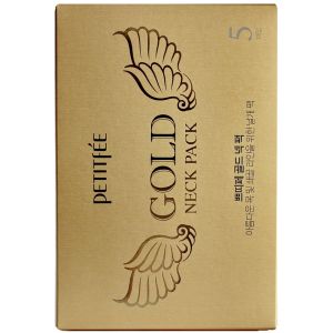 Гидрогелевая маска для шеи Крылья ангела, 5шт - Petitfee Hydrogel Angel Wings Gold Neck Pack