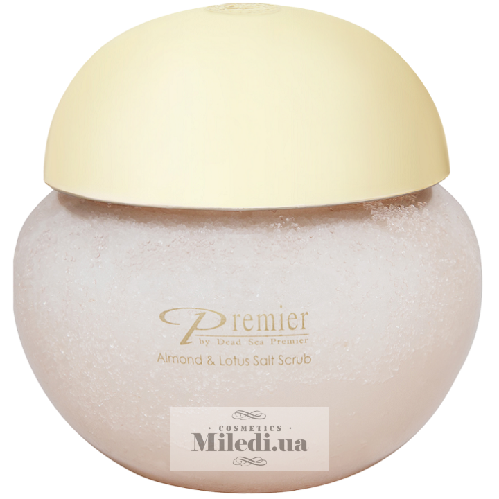 Солевой скраб для тела Dead Sea Premier «Миндаль и лотос», 425 г