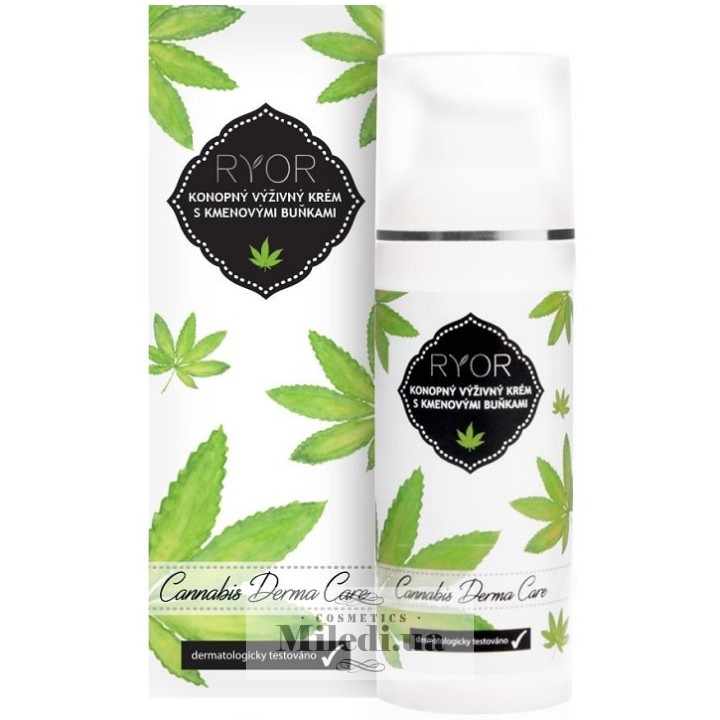 Конопляный питательный крем Ryor Cannabis со стволовыми клетками, 50 мл