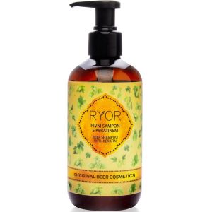 Пивной шампунь для волос с кератином и экстрактом хмеля Ryor Beer Shampoo with Keratin 250 мл