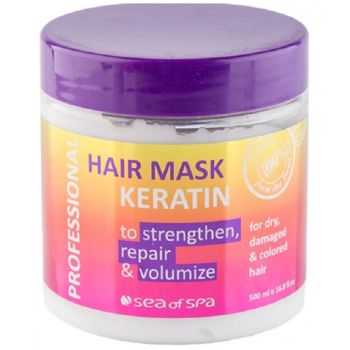 Маска с кератином для сухих поврежденных окрашенных волос Sea of ​​Spa Hair Mask Keratin for Dry Damaged & Colored Hair 500 мл