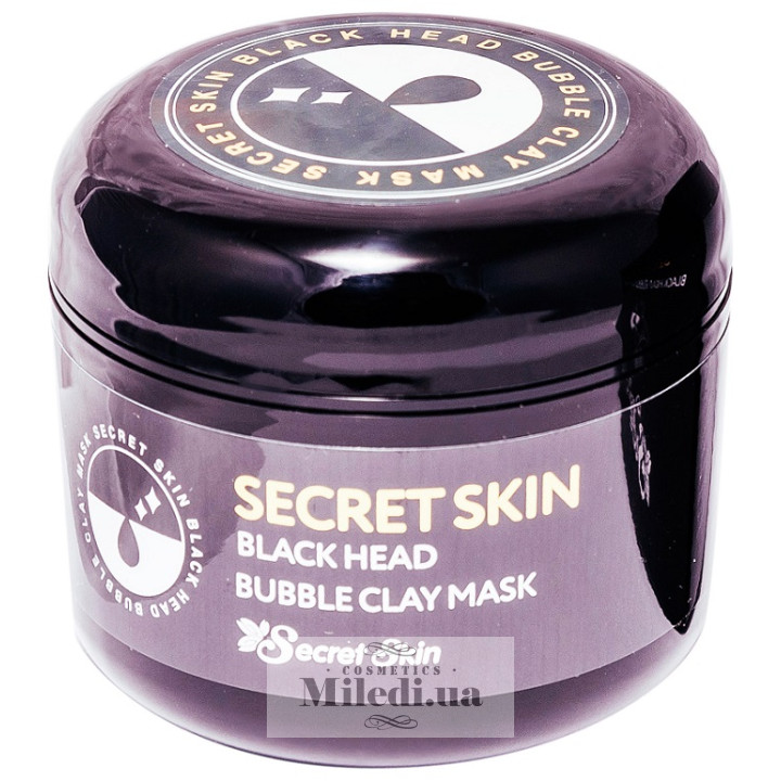 Бульбашкова маска Secret Skin з чорною глиною, 100 мл