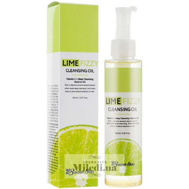 Гідрофільна олія Secret Skin з екстрактом лайму і вітаміном С, 150 мл