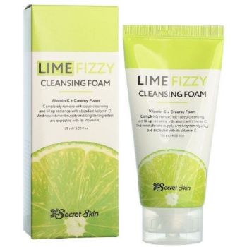 Пенка для умывания с экстрактом лайма и витамином С Secret Skin Lime Fizzy Cleansing Foam 120 мл