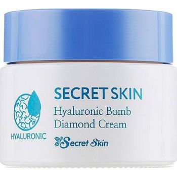 Зволожуючий гіалуроновий крем із частинками алмазу Secret Skin Hyaluronic Bomb Diamond Cream 50 мл
