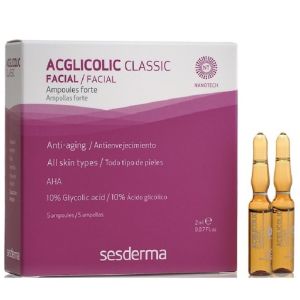 Ампульная сыворотка с 10% гликолевой кислотой Sesderma Laboratories Acglicolic Classic Ampoules Forte 5x2ml