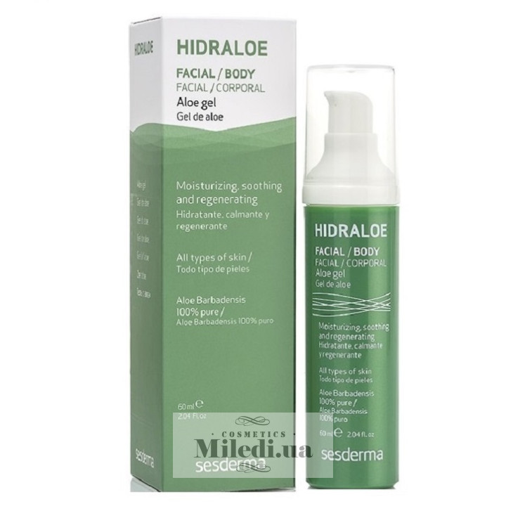 Гель Алоэ Sesderma Laboratories Hidraloe Facial Body Aloe Gel 100% Pure, 60 мл