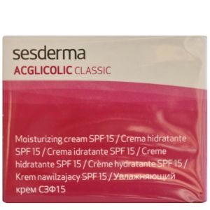 Зволожуючий крем з 8% гліколевою кислотою Sesderma Laboratories Acglicolic Classic Moisturizing Cream SPF15 50 мл