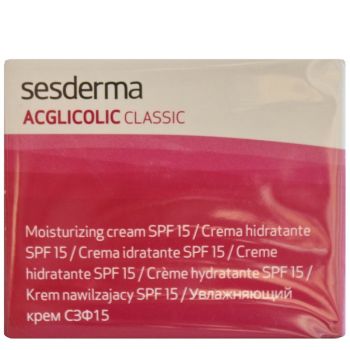 Зволожуючий крем з 8% гліколевою кислотою Sesderma Laboratories Acglicolic Classic Moisturizing Cream SPF15 50 мл