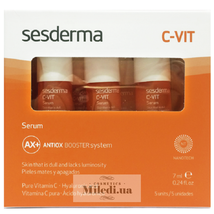 Двофазна реактивуюча сироватка Sesderma C-Vit з вітаміном «С», 5х7ml