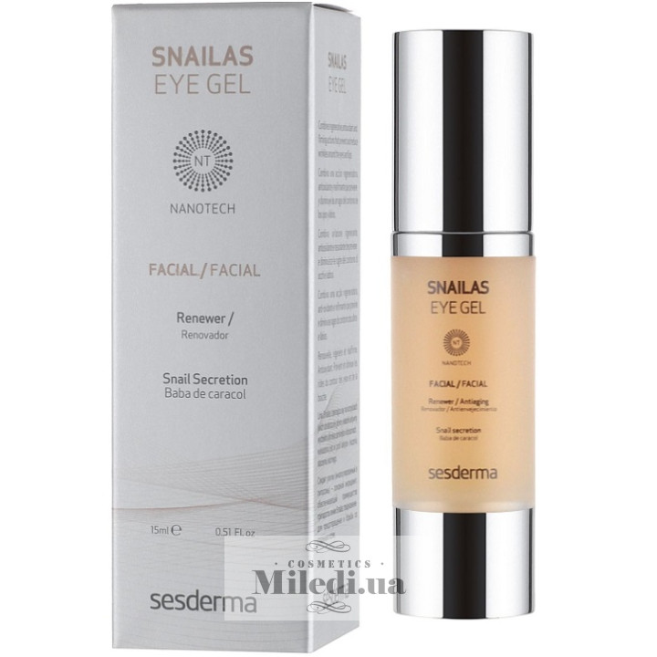 Гель Sesderma Snailas Eye Gel навколо очей на основі секрету равликів, 15 мл