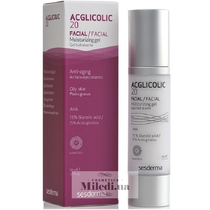Гель Sesderma Acglicolic 20 з 15% гліколевою кислотою для жирної шкіри, 50 мл