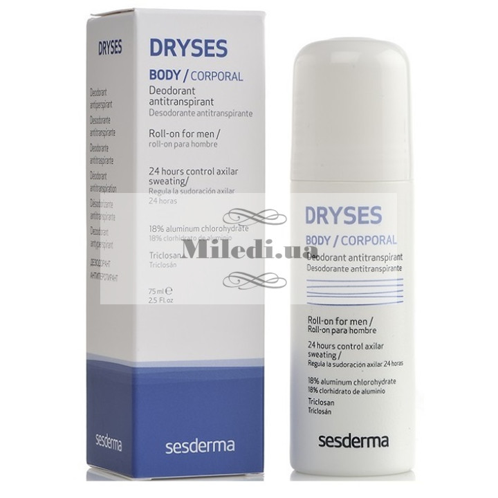 Дезодорант антиперспирант для мужчин Sesderma Laboratories Dryses Deodorant Antitranspirant for Men, 75мл