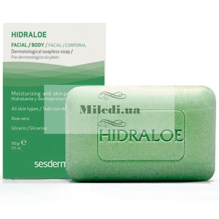 Мыло дерматологическое для чувствительной кожи - Sesderma Laboratories Hidraloe Facial Body Dermatological Soapless Soap, 100гр