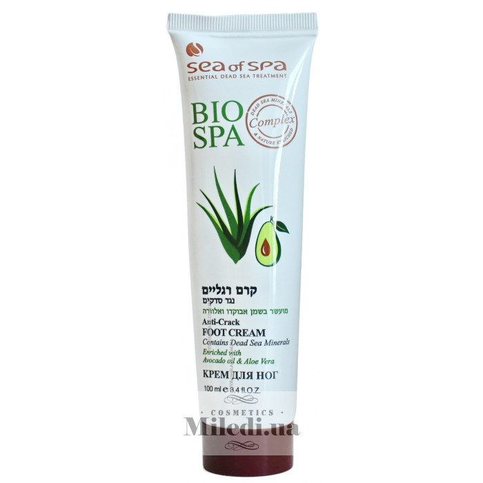 Крем для ног с маслом авокадо и алоэ вера Sea of Spa Bio Spa Foot Cream with Avocado Oil & Aloe Vera 100 мл