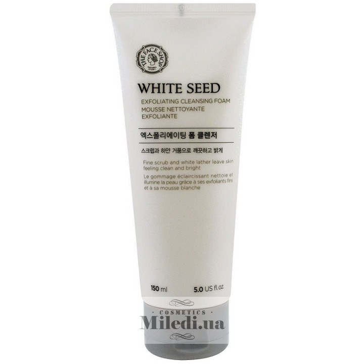 Відлущуюча пінка The Face Shop White Seed Exfoliating Cleansing Foam, 150 мл