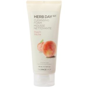 Пінка для вмивання Персик The Face Shop Herb Day 365 Cleansing Foam Peach 170 мл