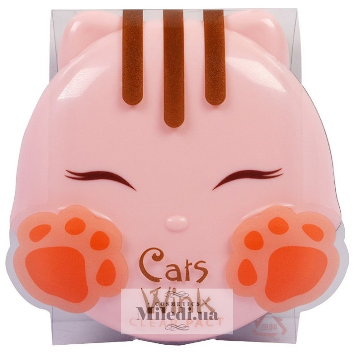 Пудра компактная стойкая Tony Moly Cats Wink Clear Pact, 10,9 г