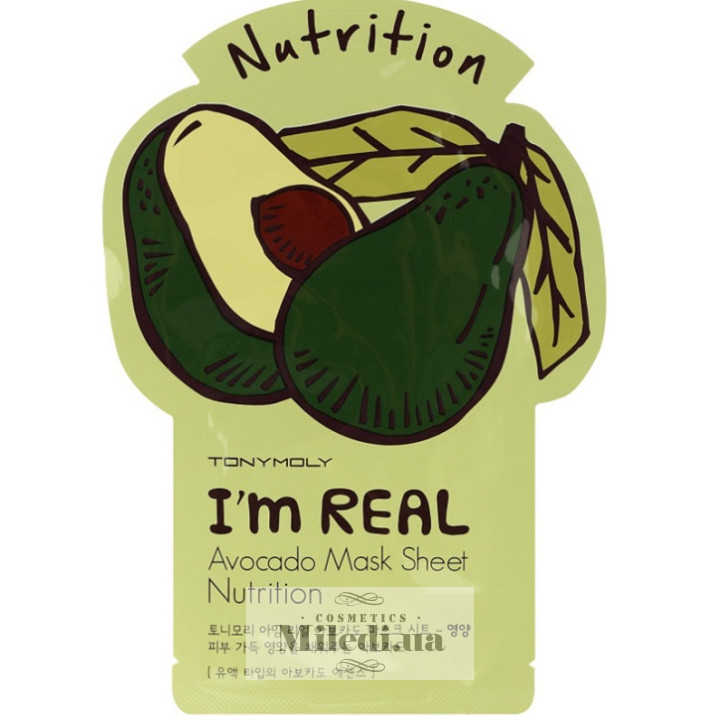 Маска листовая питательная Tony Moly I'm Real «Авокадо», шт