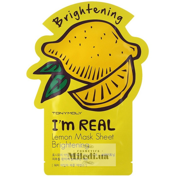 Маска листовая осветляющая Tony Moly I'm Real «Лимон», шт