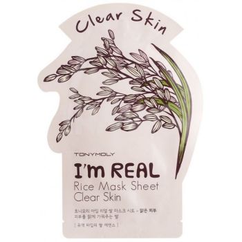 Тканинна маска Білий рис Tony Moly I'm Real Rice Mask Sheet Clear Skin (шт)