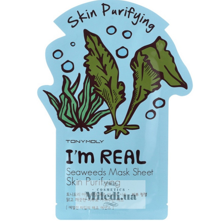Маска листовая очищающая Tony Moly I'm Real «Морские водоросли», шт