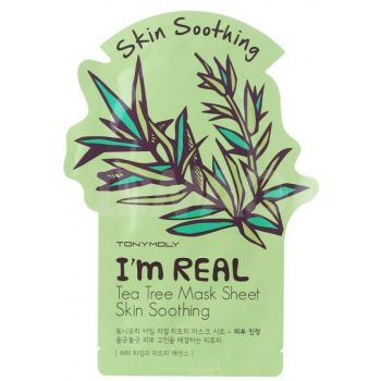 Маска листовая успокаивающая Чайное дерево Tony Moly I'm Real Tea Tree Mask Sheet Skin Soothing (шт)