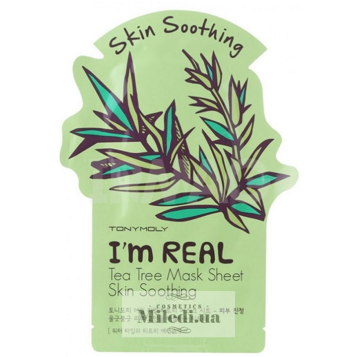 Маска листовая успокаивающая Tony Moly I'm Real «Чайное дерево»