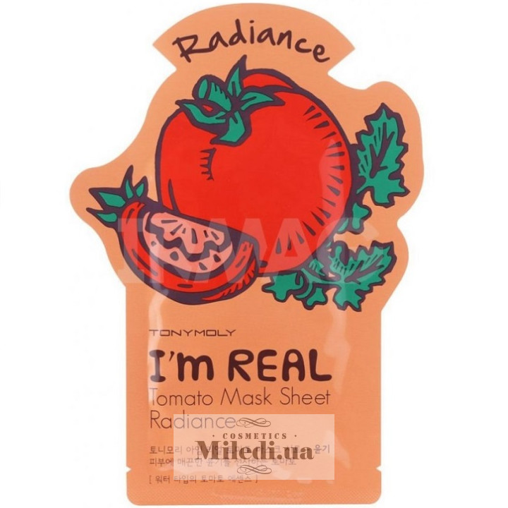 Маска листовая для сияния кожи Tony Moly I'm Real «Томат», шт